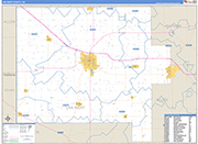 Van Wert County Wall Map Basic Style